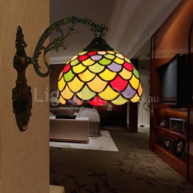 8 Inch European Stained Glass Wall Light