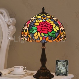 12 Inch European Stained Glass Table Lamp