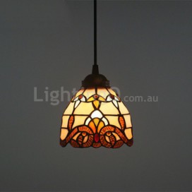 12 Inch European Stained Glass Baroque Style Pendant Light