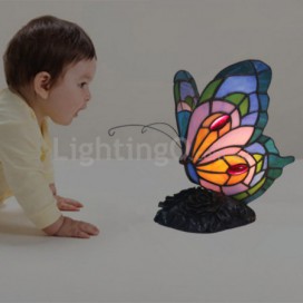 European Stained Glass Butterfly Style Table Lamp