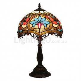 12 Inch European Stained Glass Baroque Style Table Lamp