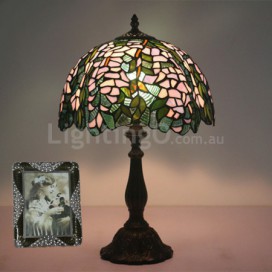 12 Inch European Stained Glass Wisteria Style Table Lamp