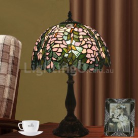 12 Inch European Stained Glass Wisteria Style Table Lamp
