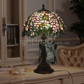 12 Inch European Stained Glass Wisteria Style Table Lamp