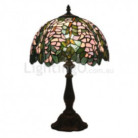 12 Inch European Stained Glass Wisteria Style Table Lamp