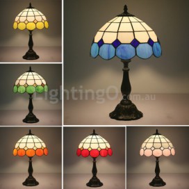 12 Inch Mediterranean Stained Glass Table Lamp
