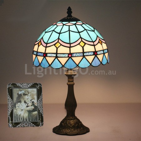 10 Inch Mediterranean Stained Glass Mediterranean Style Table Lamp