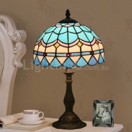 10 Inch Mediterranean Stained Glass Mediterranean Style Table Lamp