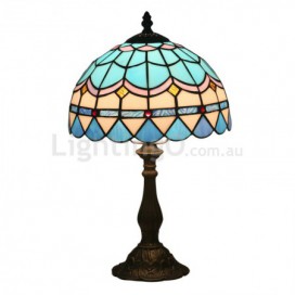 10 Inch Mediterranean Stained Glass Mediterranean Style Table Lamp