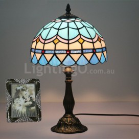 10 Inch Mediterranean Stained Glass Mediterranean Style Table Lamp