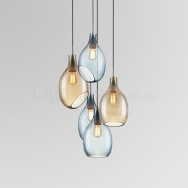 1 Light Glass Pendant Light with Glass Shade