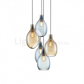 1 Light Glass Pendant Light with Glass Shade