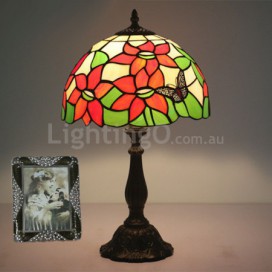 12 Inch European Stained Glass Butterfly Style Sunflower Style Table Lamp