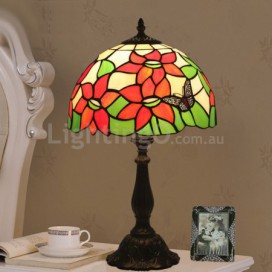 12 Inch European Stained Glass Butterfly Style Sunflower Style Table Lamp