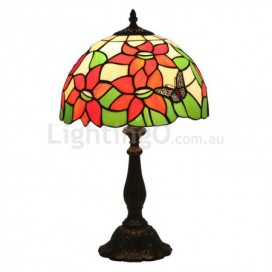 12 Inch European Stained Glass Butterfly Style Sunflower Style Table Lamp