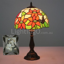 12 Inch European Stained Glass Butterfly Style Sunflower Style Table Lamp