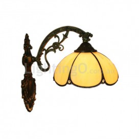 8 Inch American Simple Stained Glass Palace Style Wall Light