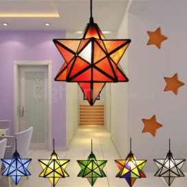 12 Inch European Stained Glass Pendant Light