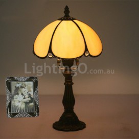 8 Inch European Stained Glass Palace Style Table Lamp