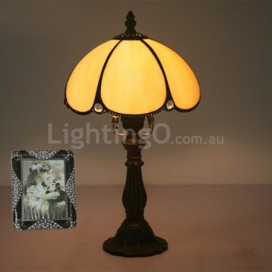 8 Inch European Stained Glass Palace Style Table Lamp