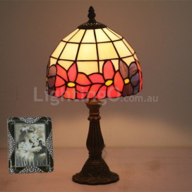 8 Inch European Stained Glass Table Lamp