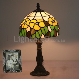 8 Inch European Stained Glass Table Lamp