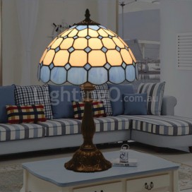 12 Inch Mediterranean Stained Glass Mediterranean Style Table Lamp