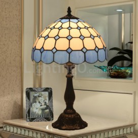 12 Inch Mediterranean Stained Glass Mediterranean Style Table Lamp