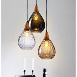 1 Light Nordic Style Modern/Contemporary Glass Pendant Light