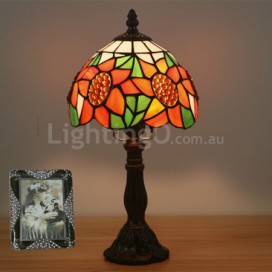 7 Inch European Stained Glass Sunflower Style Table Lamp
