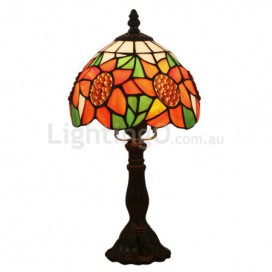 7 Inch European Stained Glass Sunflower Style Table Lamp