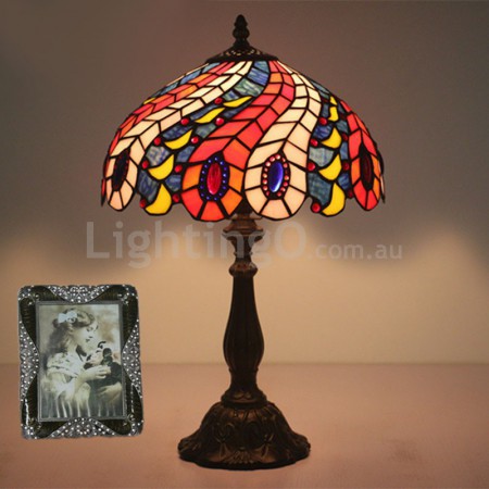 12 Inch European Stained Glass Table Lamp