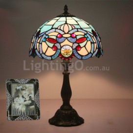 12 Inch Mediterranean Stained Glass Mediterranean Style Table Lamp