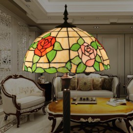 16 Inch European Stained Glass Floor Lamp