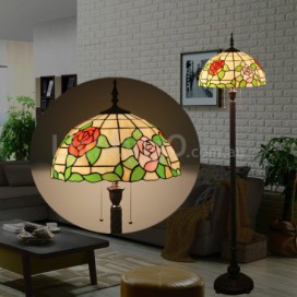 16 Inch European Stained Glass Floor Lamp