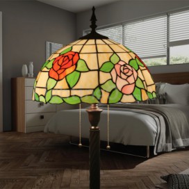 16 Inch European Stained Glass Floor Lamp