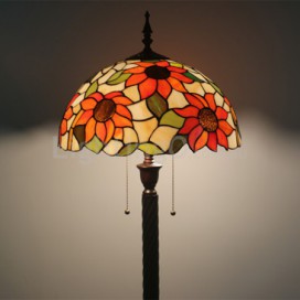 16 Inch European Retro Stained Glass Floor Lamp