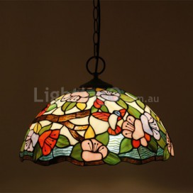 16 Inch European Stained Glass Pendant Light