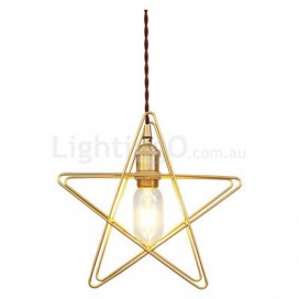 1 Light Brass Pendant Light with Shade