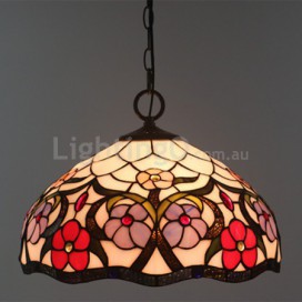 16 Inch European Stained Glass Pendant Light