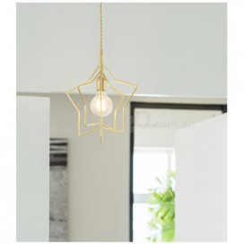 1 Light Brass Pendant Light with Shade
