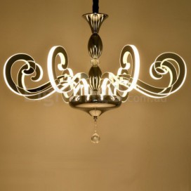 12 Light Modern / Contemporary Steel Chandelier with Acrylic Shade