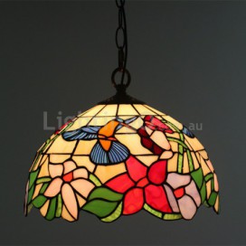 12 Inch European Stained Glass Pendant Light