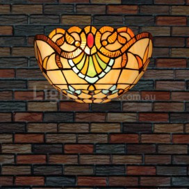 12 Inch European Stained Glass Wall Light