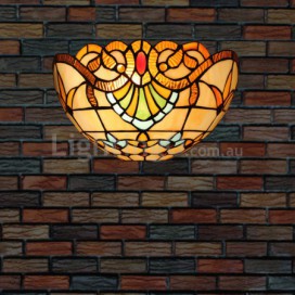 12 Inch European Stained Glass Wall Light
