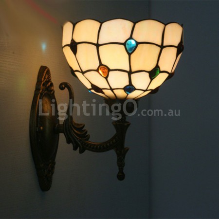 8 Inch European Stained Glass Wall Light