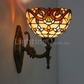 8 Inch European Stained Glass Wall Light