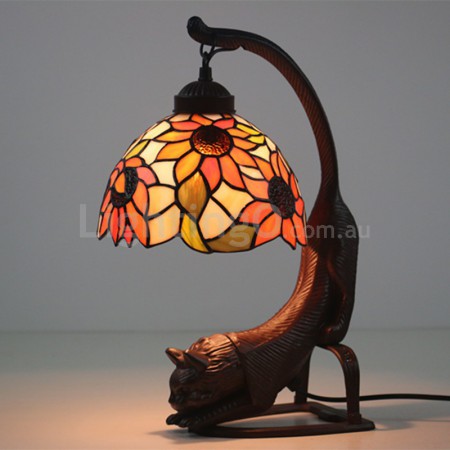 8 Inch European Stained Glass Table Lamp