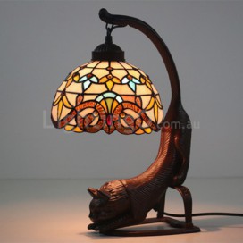 8 Inch European Stained Glass Table Lamp