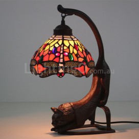 8 Inch European Stained Glass Table Lamp